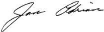 Jan Adrian's signature